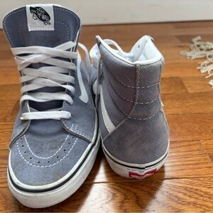 Vans High-Top Sneakers in Gray and White